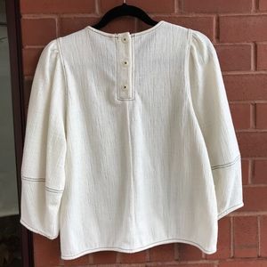 Anthropologie Puff Sleeve Stretch Top